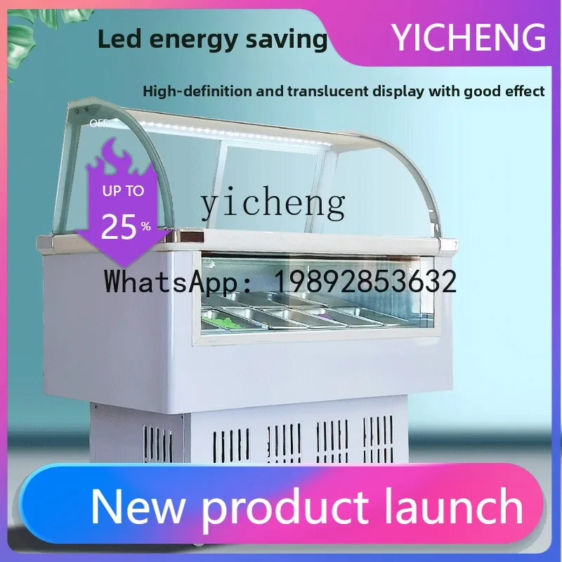 ZSG commercial ice cream display cabinet thick cut fried yogurt frozen display cabinet ice cream popsicle cream freezer