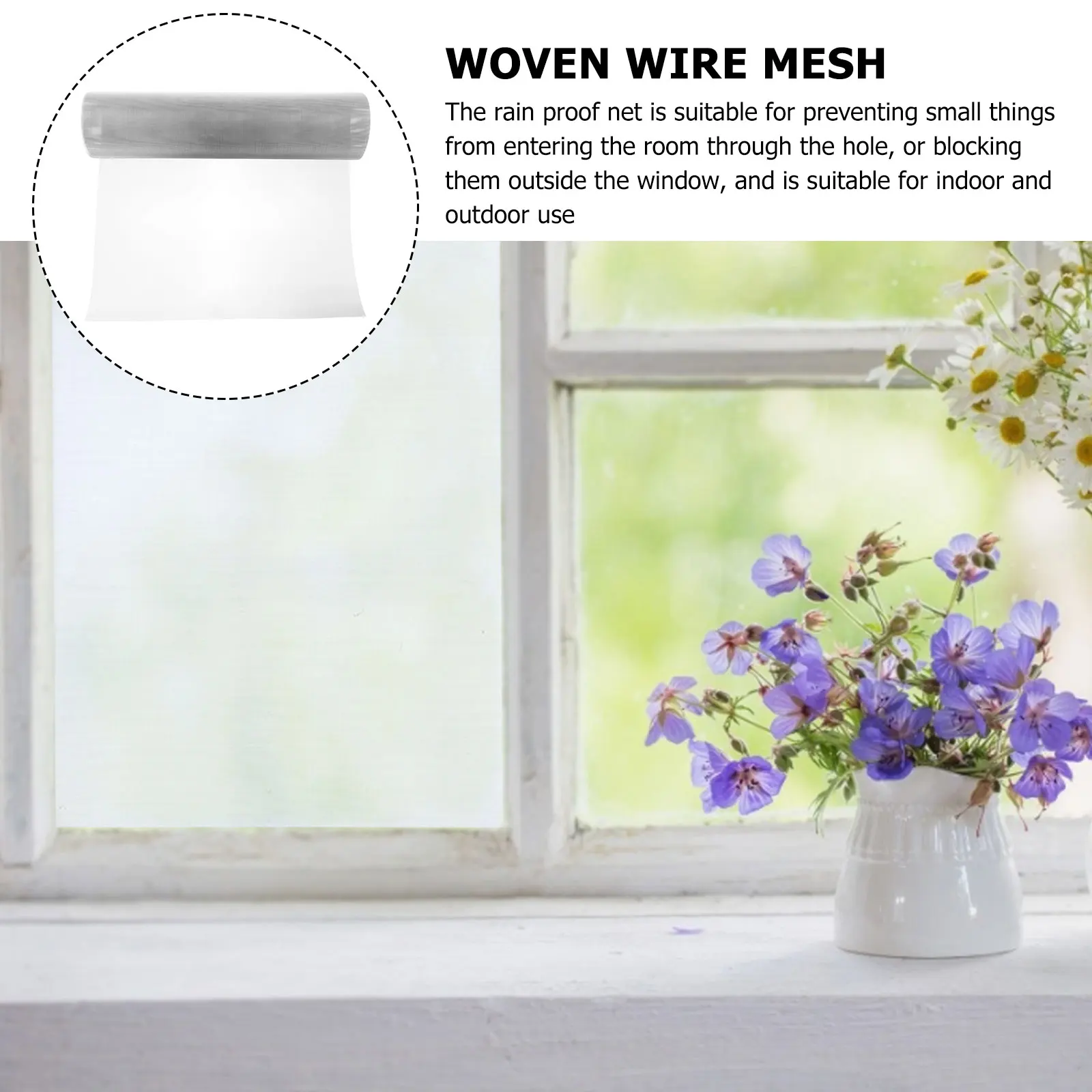 

1pcs Stainless Steel Rodent Proofing Sheet Woven Wire Mesh For Home Windows Door Machine Covering Easy To Cut Bend Long