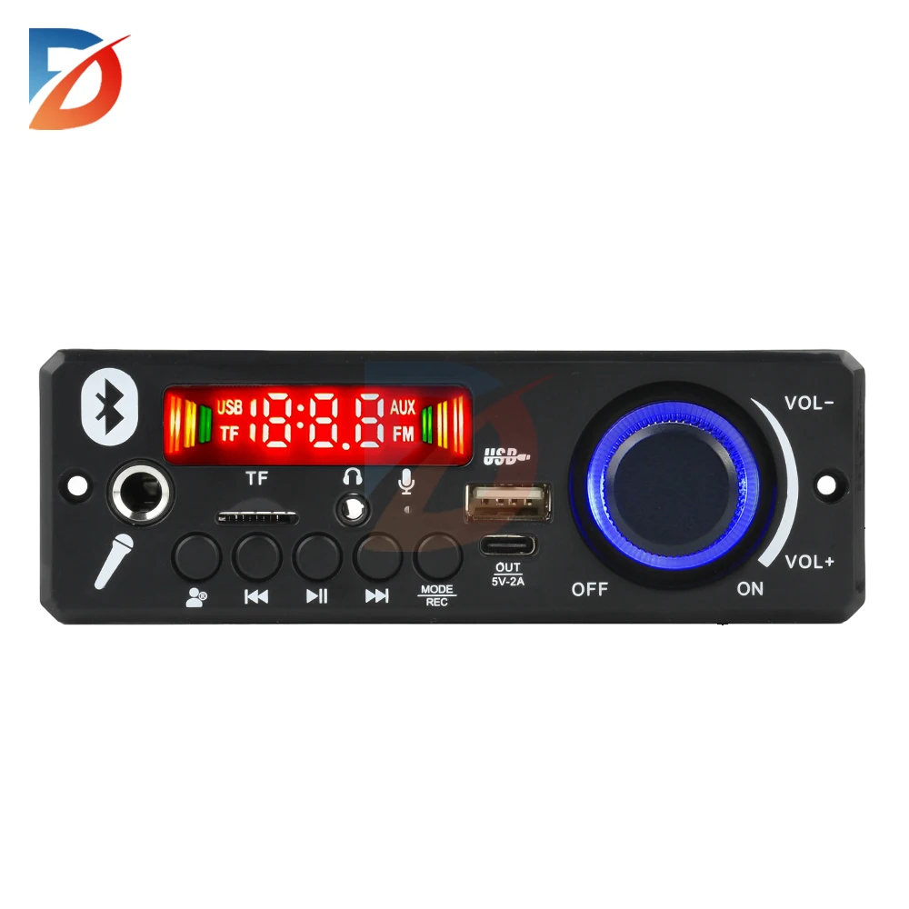 Picture 3: DC 12V Decoder Board Module with LCD Display and Remote Control Car Bluetooth MP3 Amplifier Decoder Board 2*80W FM Audio Decoder