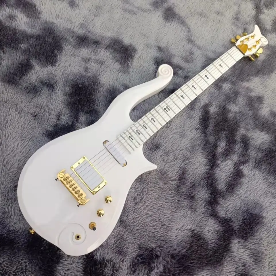 

Factory direct sales Prince electric guitar pure white gold configuration