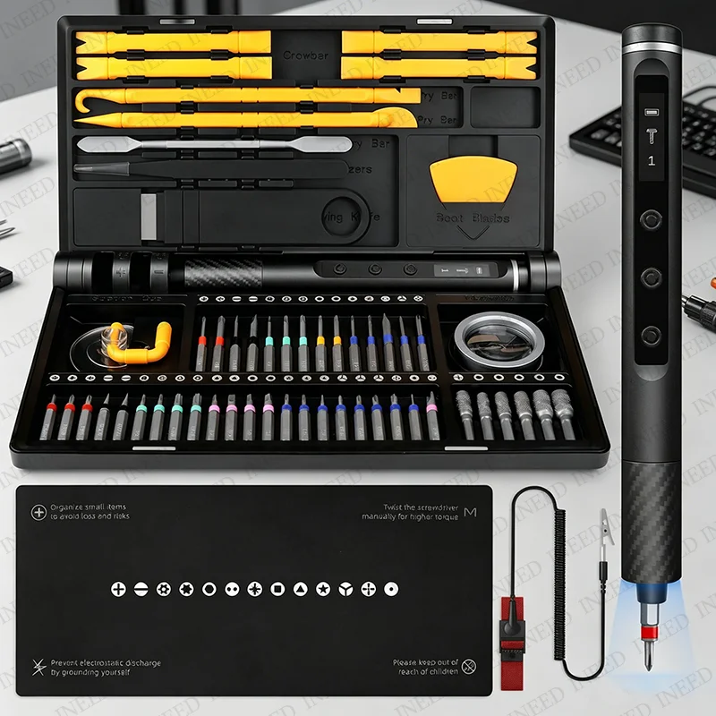 71-in-1-precision-manual-electric-screwdriver-kit-cordless-48-magnetic-drill-bit-disassembly-and-maintenance-screwdriver-kit