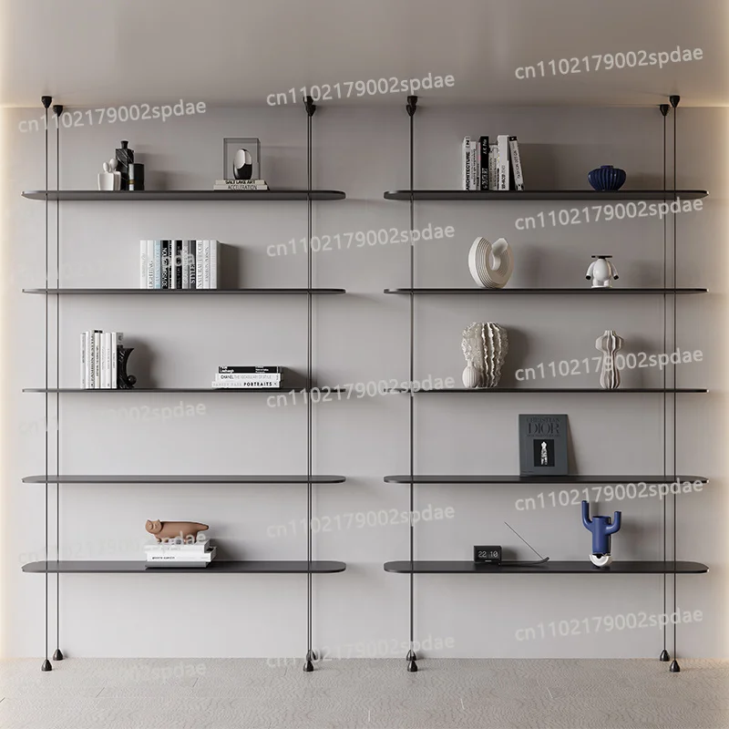 Minimalist Bookshelf Shelf Through Top Metal Book Ornament