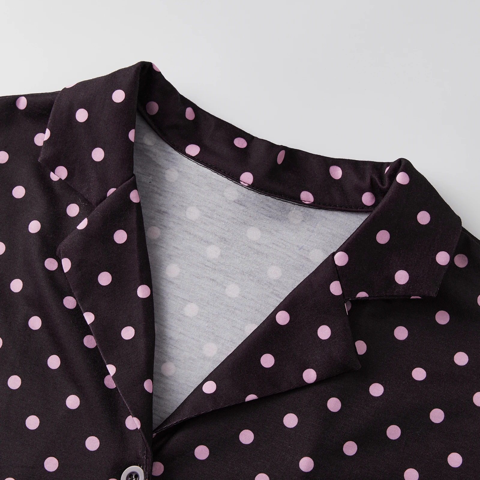 

Женская осенняя одежда из двух предметов, рубашка на пуговицах с длинными рукавами и фруктовым принтом, комплект брюк, одежда для дома