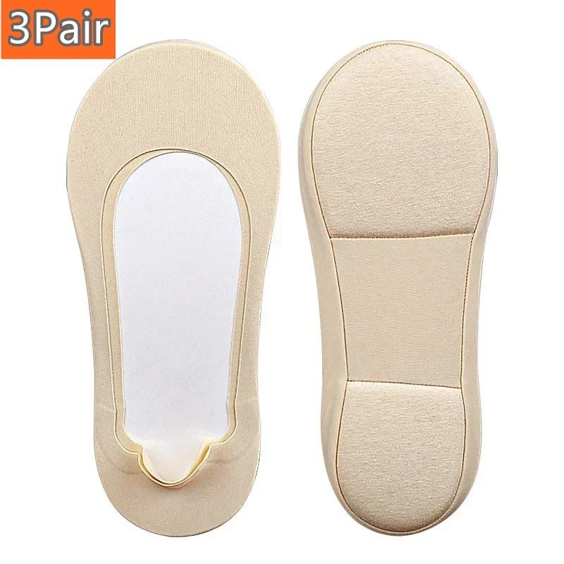 Frauen Bootssocke Plantarfasziitis Schuhe Einlegesohle Socken Einlegesohlen für Füße Stoßdämpfende Schuhsohle Unsichtbare rutschfeste Schuhpolster