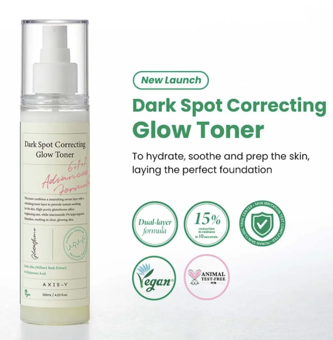 Korean Dark Spot Correcting Glow Toner 125ml Hydrating Soothing Prep The Skin Original Hyaluronic Acid Nourishing Toner Spray view 4