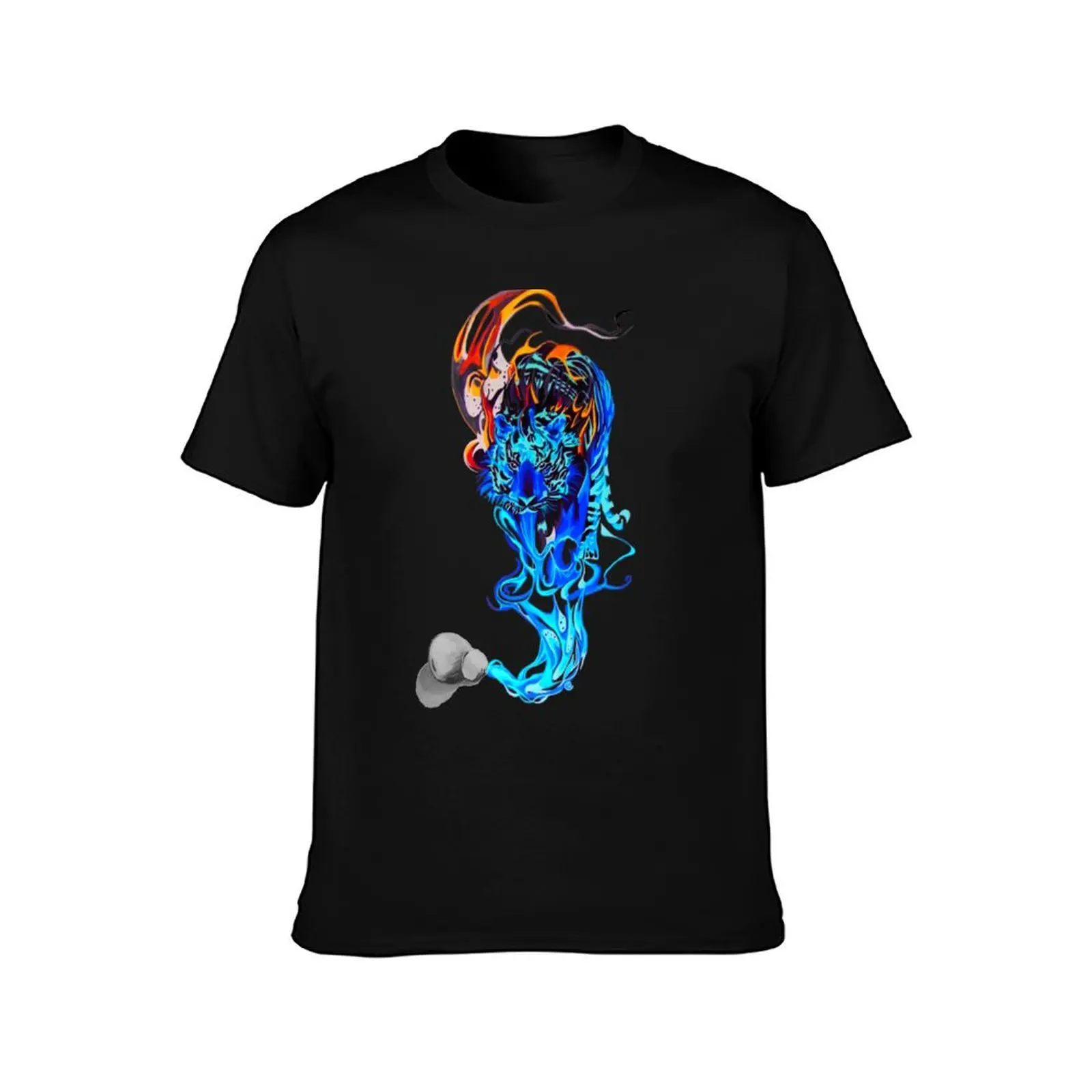 Night tiger T-Shirt Urban Style Casual Short Sleeve Top