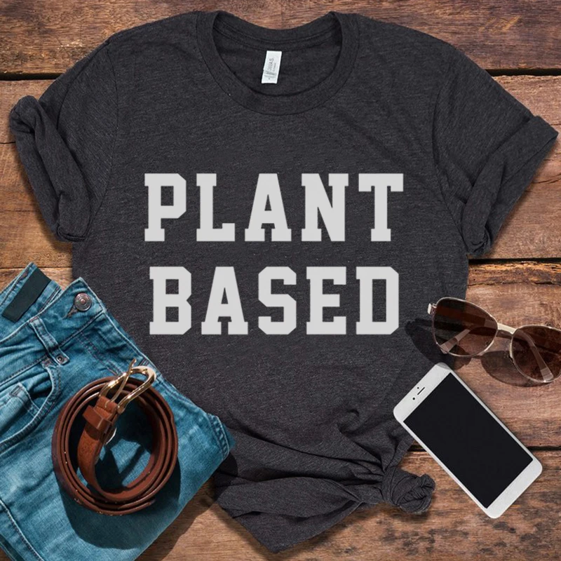 

Vegan Woman Tshirts Plant Based Graphic Tee Fashion Eat Plants Ladies Tops Aesthetic Be Kind Clothes Jesus Shirt Women Sexy XL