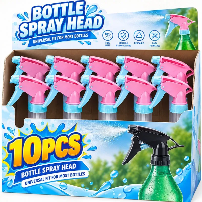 1-10pc Trigger Sprayer Spray Bottle Nozzle Beverage Coke Bottle Watering Can Head Hand Button Hair Styling Garden Plant Watering