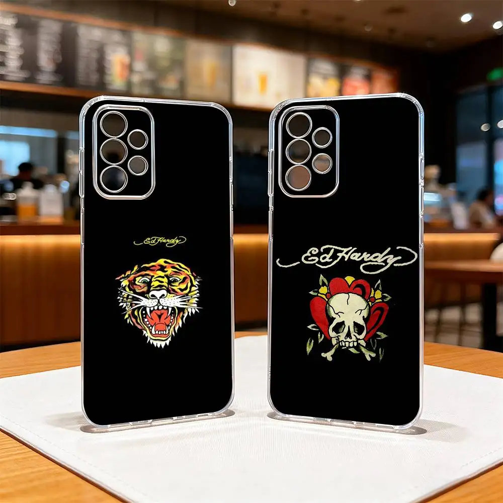 

c-Classic Ed Brands Hardy-y Phone Case For Samsung S25,S24,S21,S22,S23,S30,Ultra,S20,Plus,Fe Transparent Cover