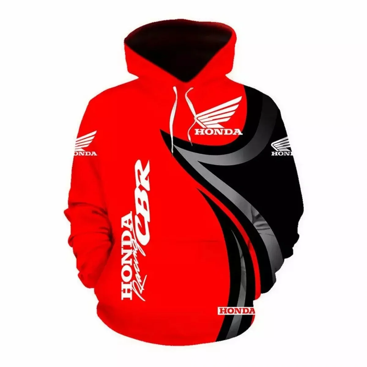 

2025 New Spring-Autumn Honda Hooded Sweatshirt Street Fashion 3D Printed Men's Pullover Outdoor Sports Clothing Racing Clothing