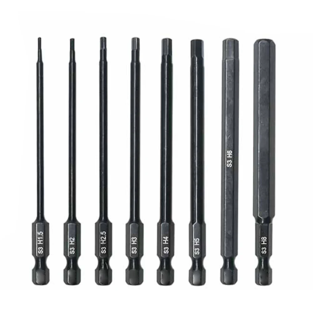 Screwdriver Bit Set Of 8 With Magnetic Features Fits Standard Electric Drills For Applications In Home Maintenance