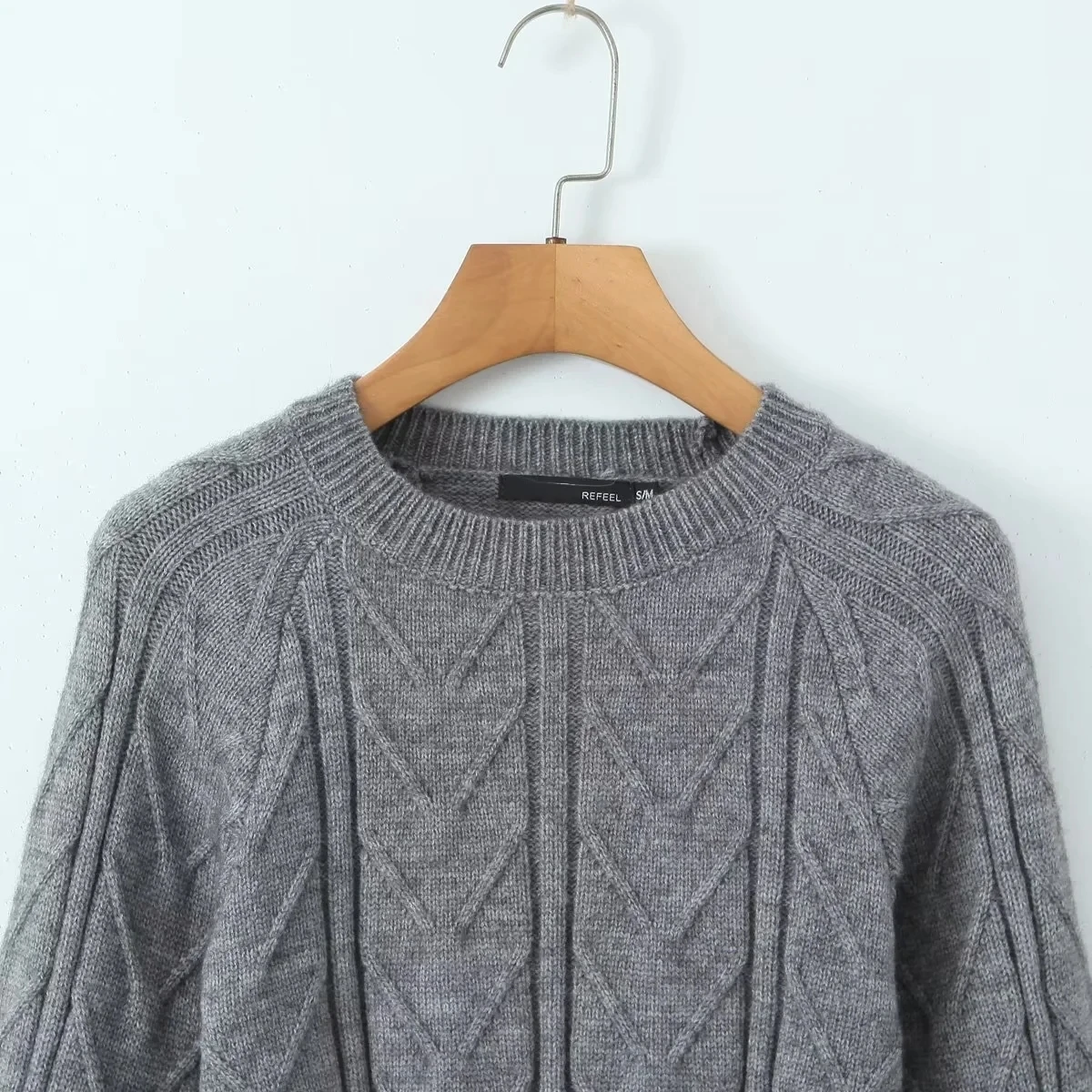 ハイウエスト バックレス 長袖 ニット セーター レディース 無地 ラウンドネック スリム バタフライノット オーバーヘッド Tシャツ