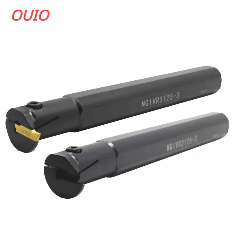 OUIO 1PCS MGIVR Grooving Tool Holder MGIVR2016 MGIVR2520 MGIVR3125 MGIVR3732-1.5/2/2.5/3/4 MGMN Carbide Inserts Turning Tool