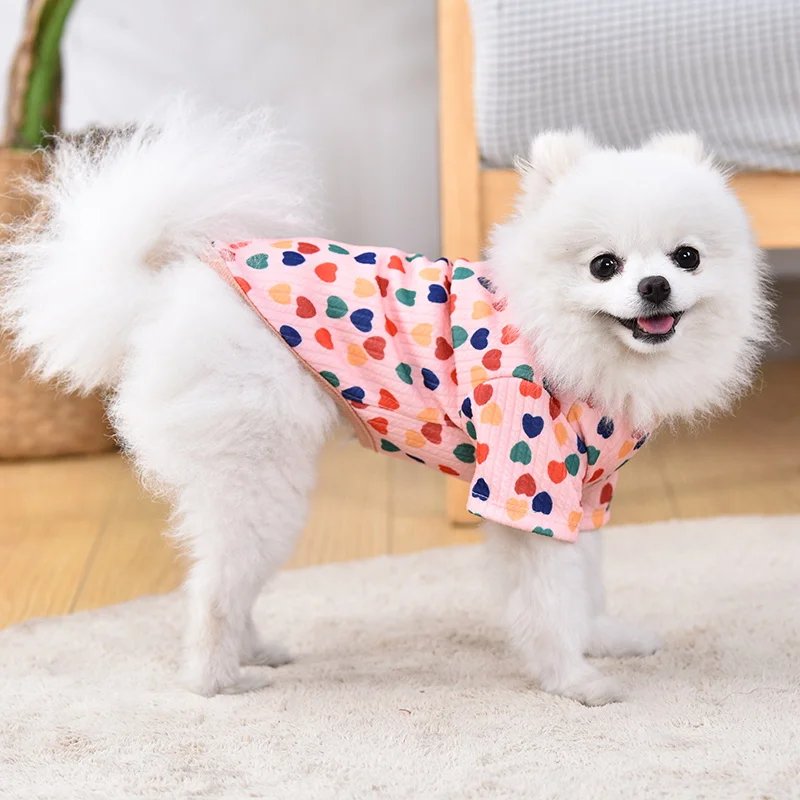 1pc Colorful Dog T-shirt, Summer Thin Breathable Clothing, Suitable For Small Dogs