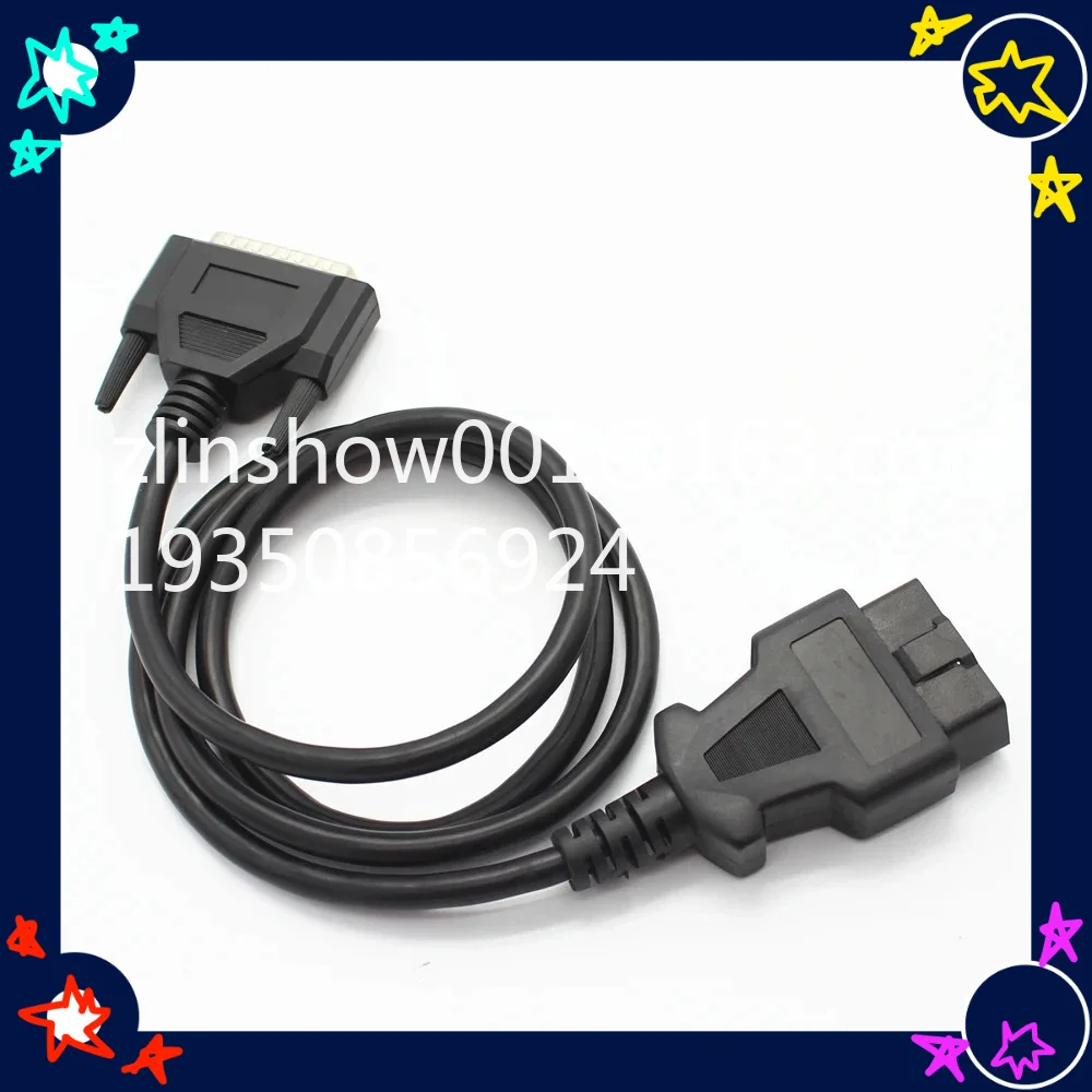 16PIN male to DB25PIN male car engine connection diagnostic instrument extension cable