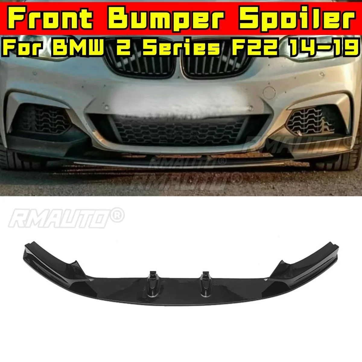 

3PCS Car Front Bumper Spoiler Lip Diffuser Modification Part For BMW 2 Series F22 2014-2019 Bumper Guard Protector Cover