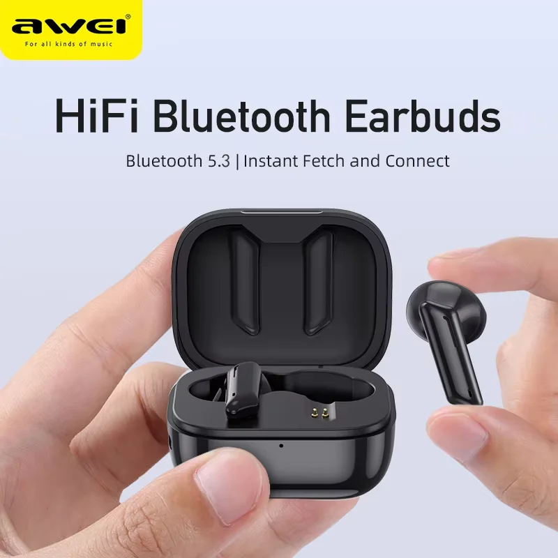 

Awei T36 Wireless Bluetooth Earbuds Waterproof Earphones with Mic Touch Control TWS Headset Long Standby Time For All Phone