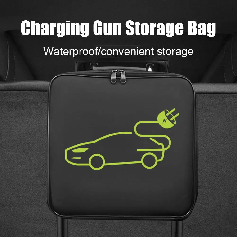 Heavy-duty And Fire Retardant Oxford Cloth Car Charging Cable Storage Carry Bag Nanotechnology Waterproof Electric Vehicle Bag