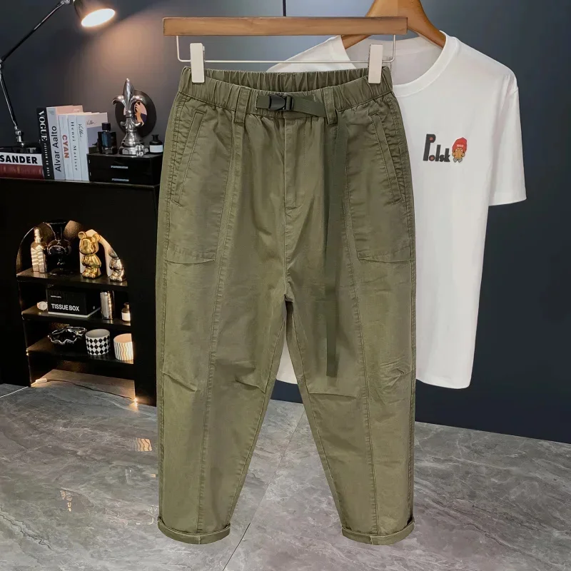 

Ретро повседневные рабочие брюки мужские, лето 2026, новые модные, в японском стиле, крутые и свободные, удобные