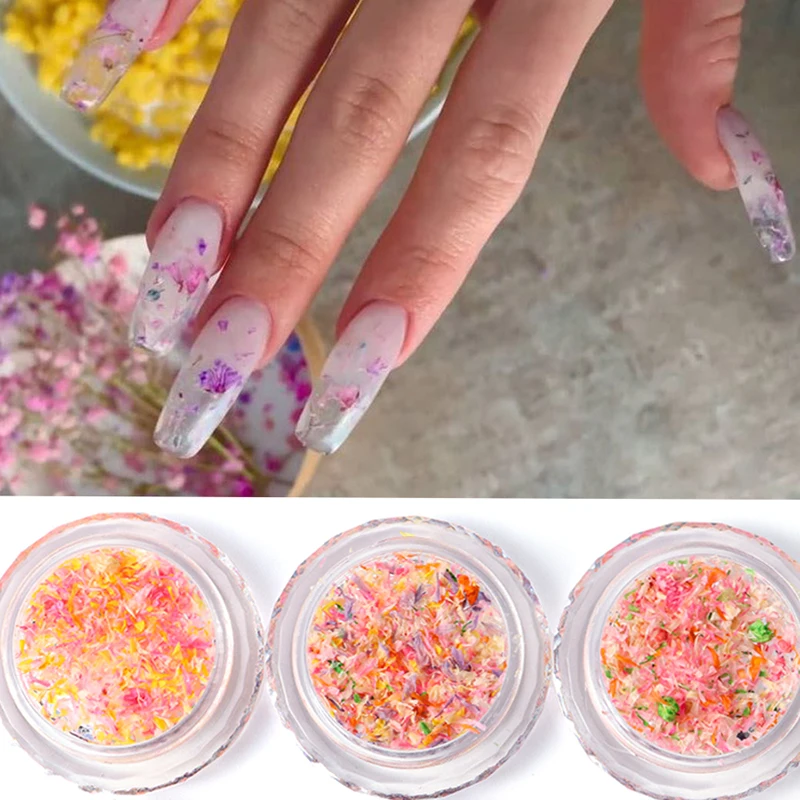 1 Box Nail Art Flower Decoration Delicate 3D Dried Flower Nail Art Decorations Exquisite Nail Art Beauty For Charms Accessories