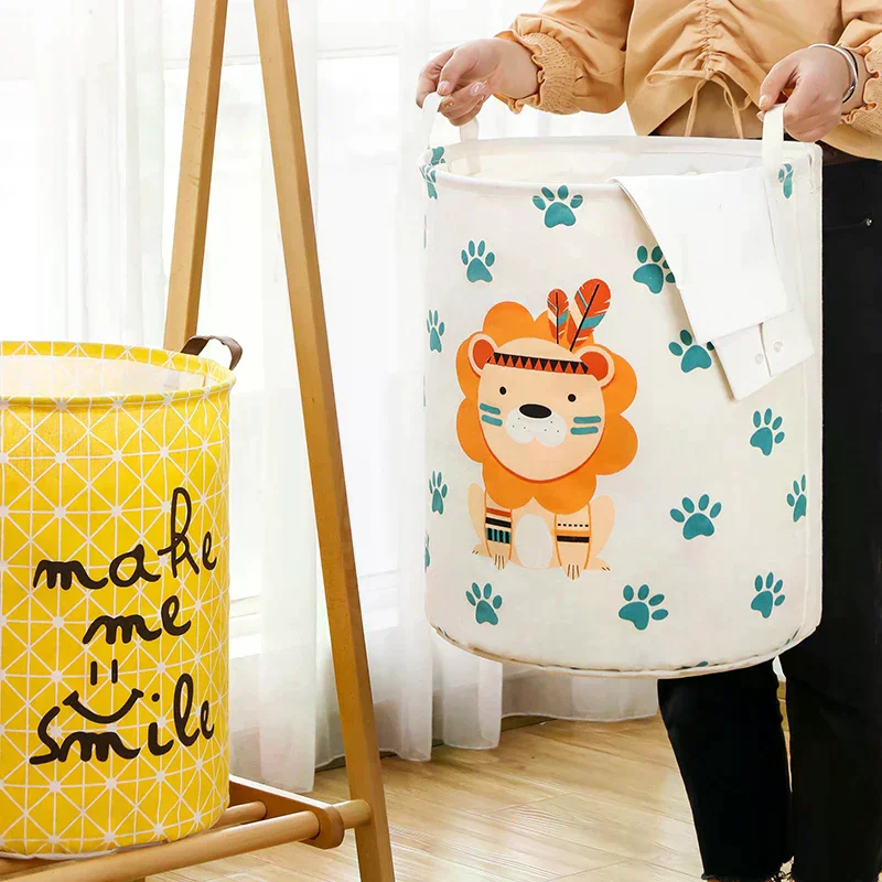 Dirty Clothes Storage Basket Bathroom Storage Bucket Foldable Storage Bag