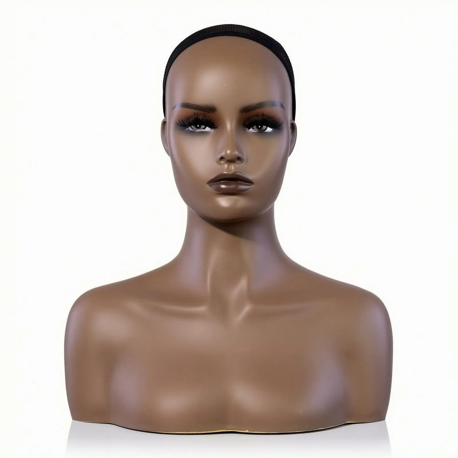 Shoulder-up Mannequin Head with Shoulders Glossy Display Head with Shoulders