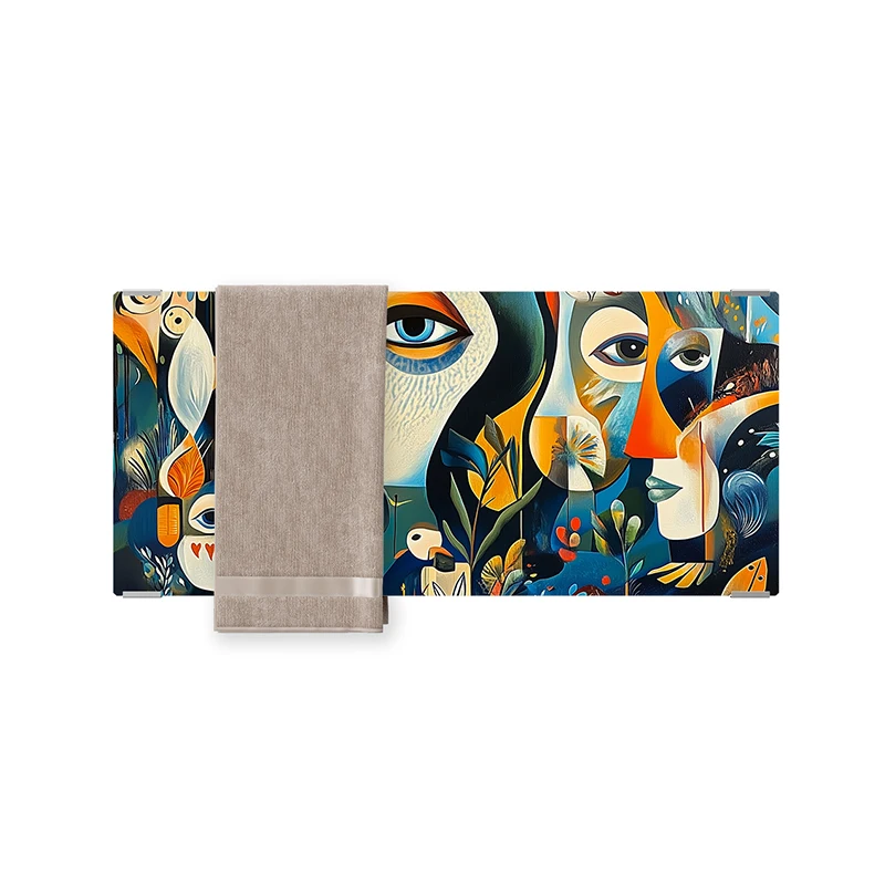 

Custom Warm Porcelain Painting Heated Towel Rack Timer Heated Towel Dryer