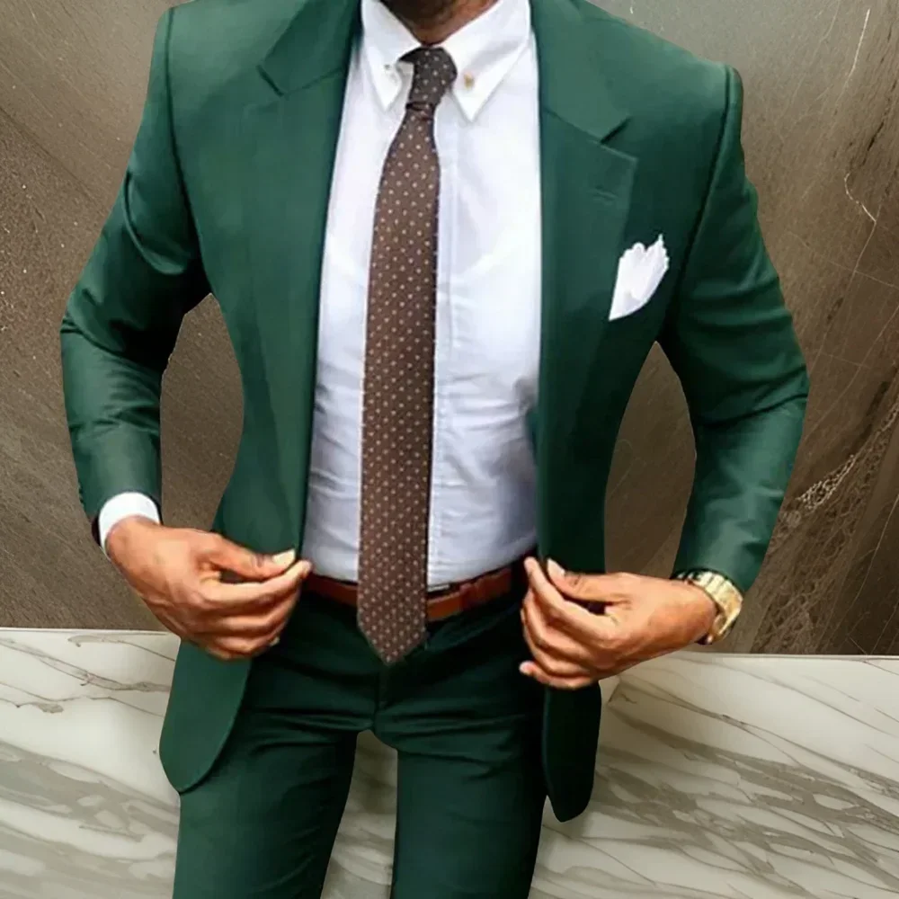 

Casual Gentleman Men Suits For Wedding Groom Costume Homme Mariage 2 Pcs Slim Fit Best Man Blazer (Jacket + Pants) 2025