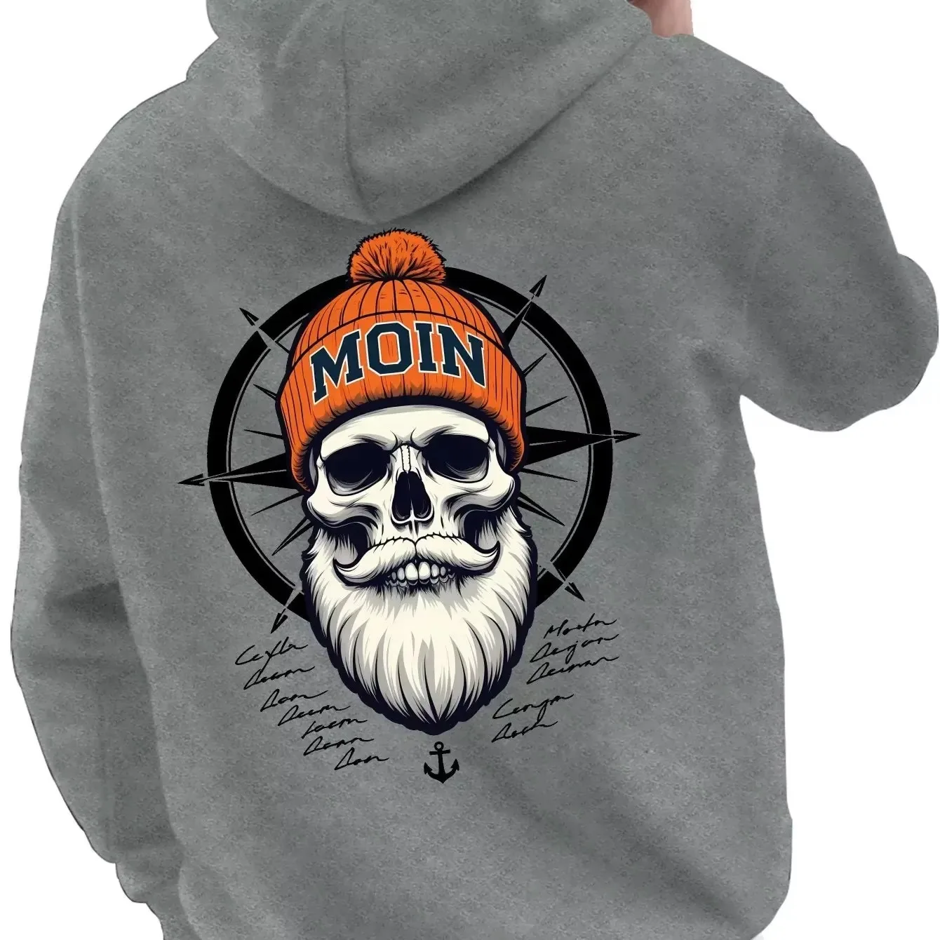 2026 Vintage Sailing Graphic Tee Bearded Skull Captain Compass Anchor Art Cotton T Shirt For Men