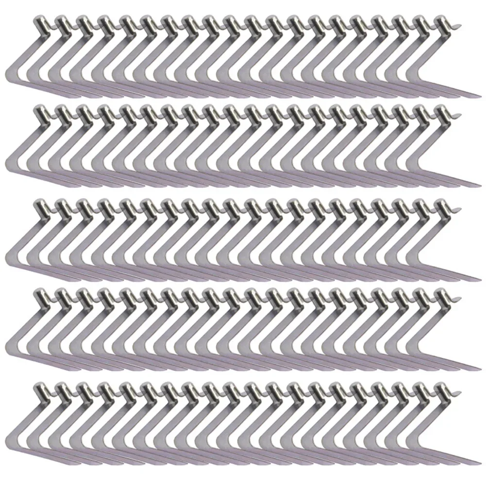 100pcs Spring Clip Locking Tube Pin Push Clip For Tent Pole Kayak Paddle 5.5mm Boat Accessories Bead Manganese Steel No Burrs