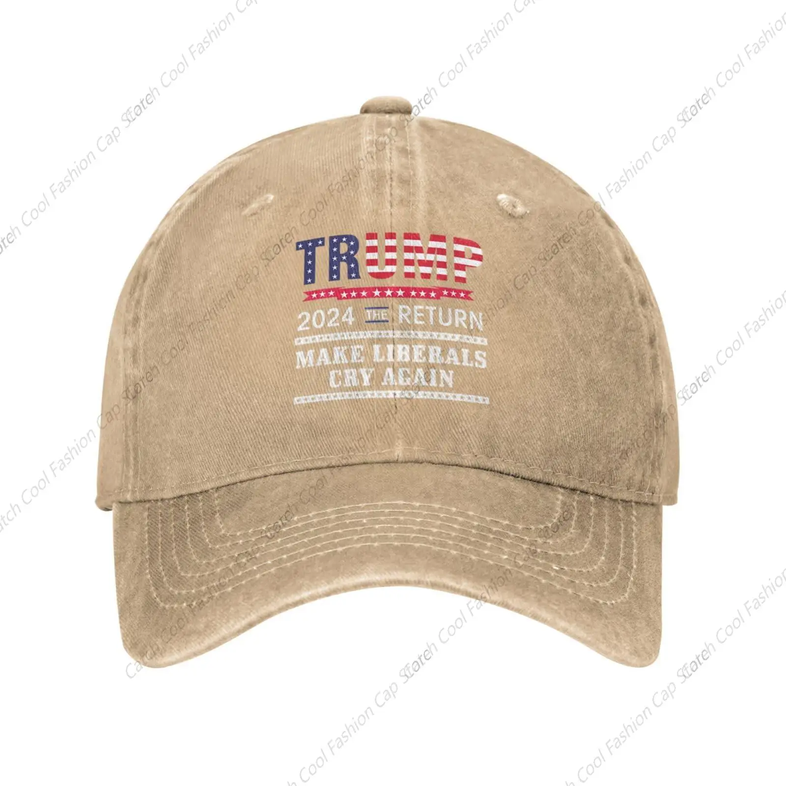 Make Liberals Cry Again Baseball Cap for Men Women Vintage Trucker Denim Hat Washed Cotton Fashion Unisex Adjustable Sports