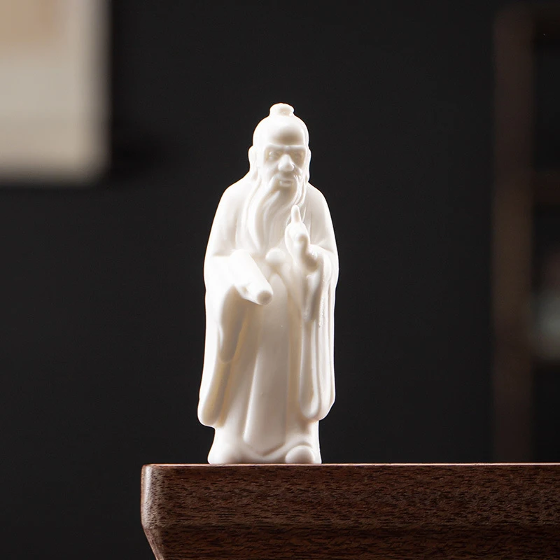 Confucius, Lao Tzu, Zhuge Liang, Master Hongyi, Guan Gong Figurines, Ceramic Souvenirs, Teacher'S Study Room Statues, Sculptures
