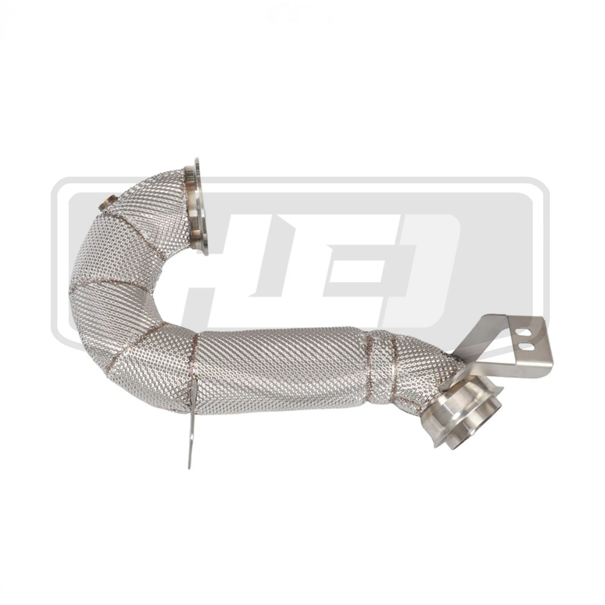HEO SS304 Downpipe For Mercedes-Benz AMG M256 GT50 GT53 GLE53 GLS53 E53 2018+ catted Downpipe with heat shield
