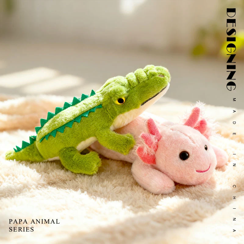 25cm Pluszowa Zabawka Salamandra Aligator Hipopotam Nosorożec Urocze Wypchane Maskotki Kreskówkowe Poduszki Kawaii Prezent Urodzinowy Świąteczny dla Dzieci