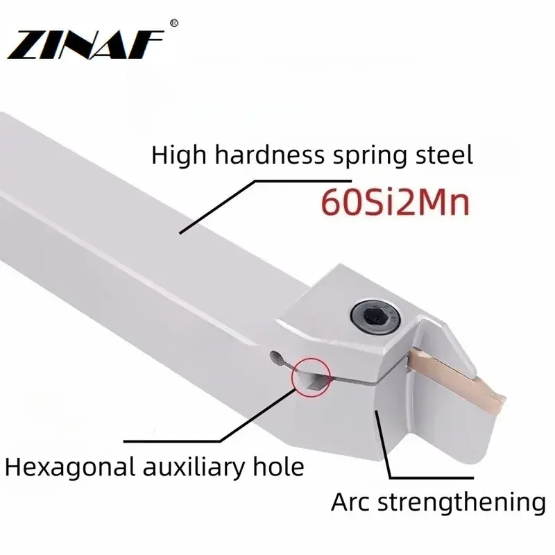 Imagem -02 - Tter-cnc Torno Usinagem de Corte Suporte para Ferramentas Groove Mola de Aço para Tdc Tdj Carbide Insert 1010 1212 1616 2023 252523