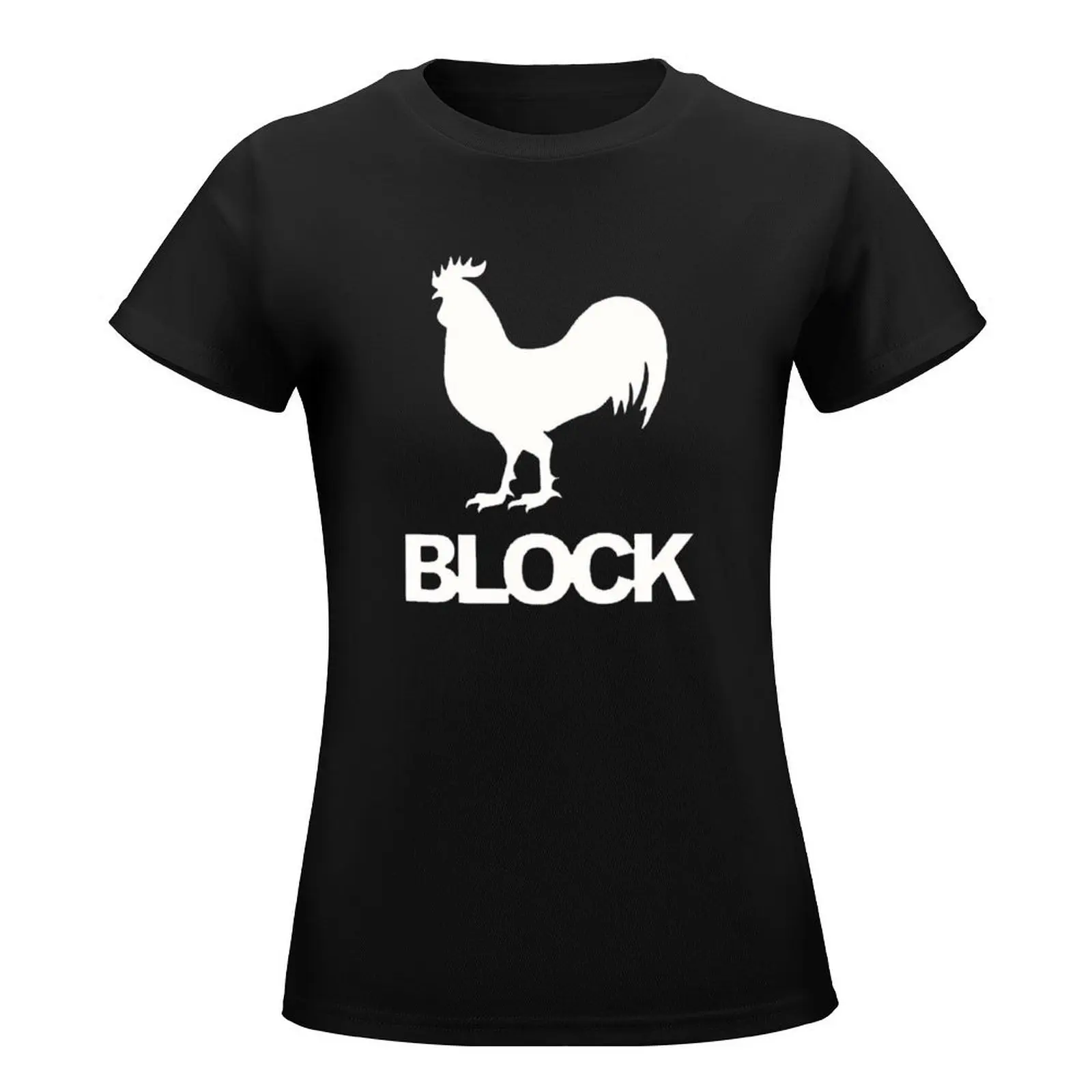 cock block T-Shirt anime clothes plus size tops plus size t shirts for Women loose fit