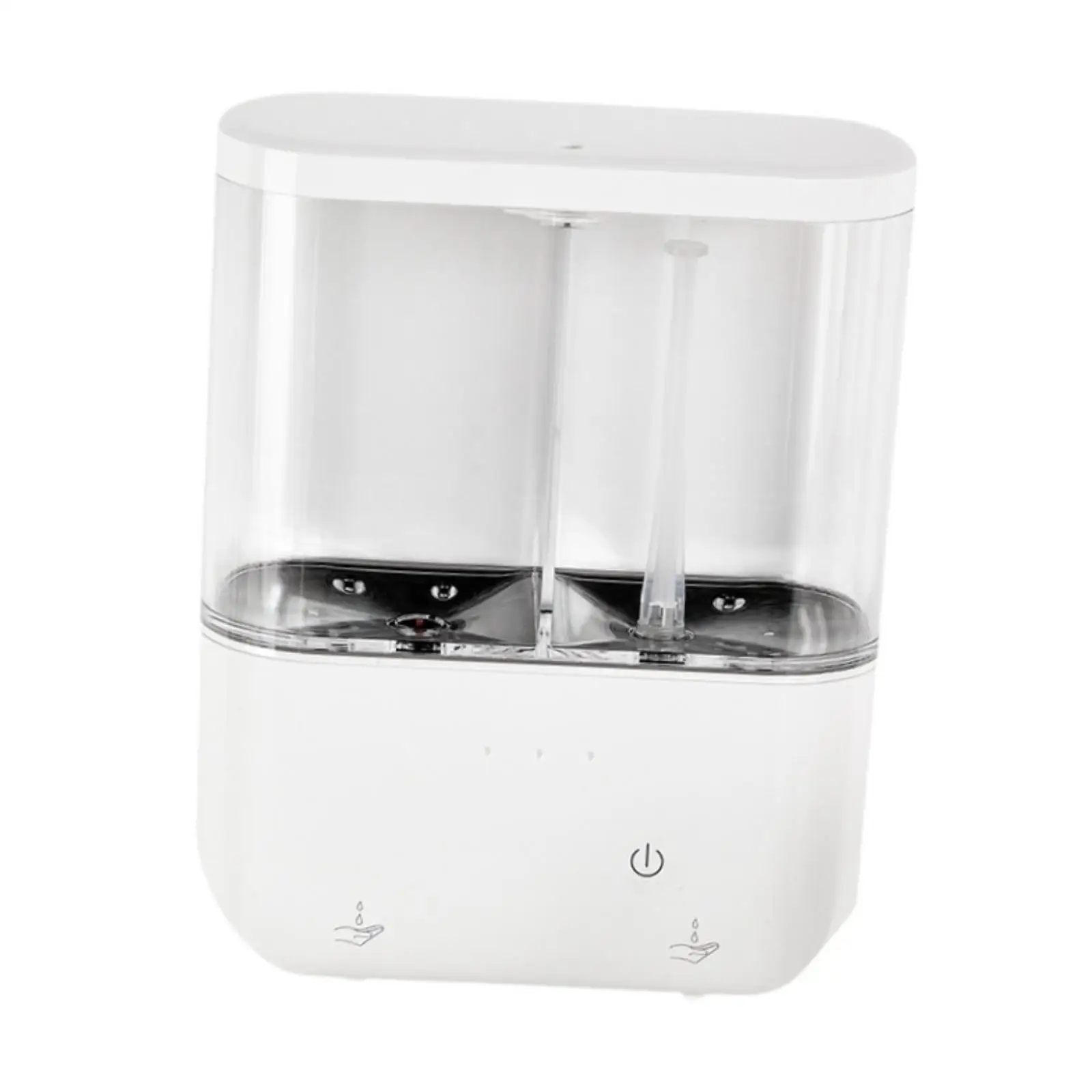 Electric Wall Soap Dispenser Touch Free Liquid Soap Dispenser Dual Head ABS Plastic Adjustable Output for Bathroom and Home