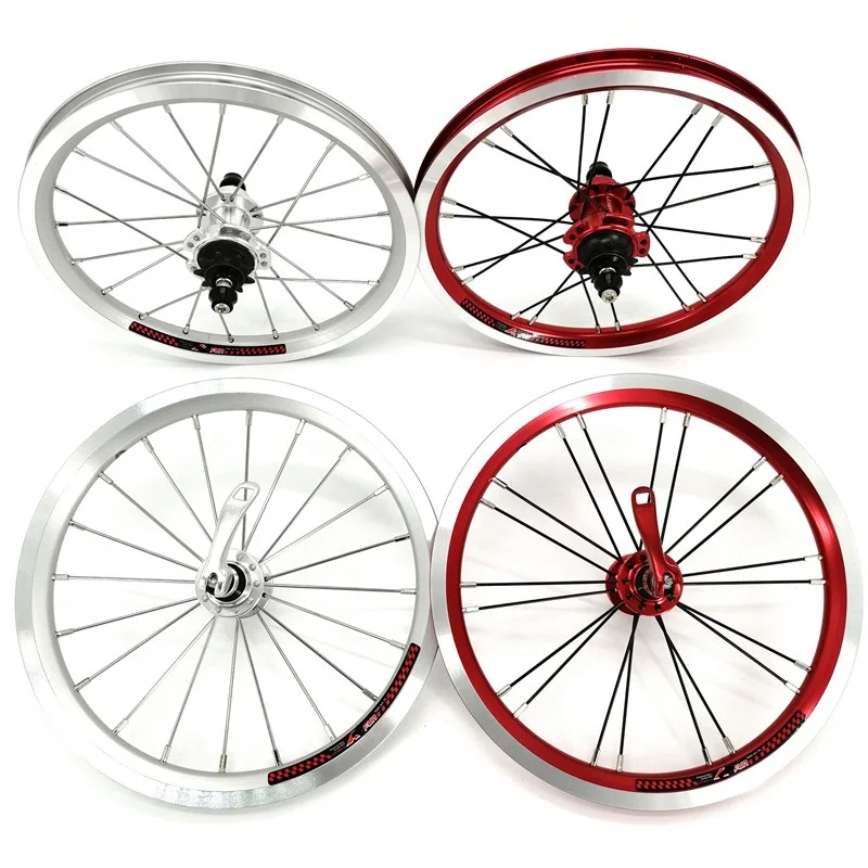 AliExpress Litepro 14" Folding Bike 74mm 85mm Front Rear Wheel Set Aluminum Alloy Double Wall Rims 9T Freewheel Bearing Hub 20H