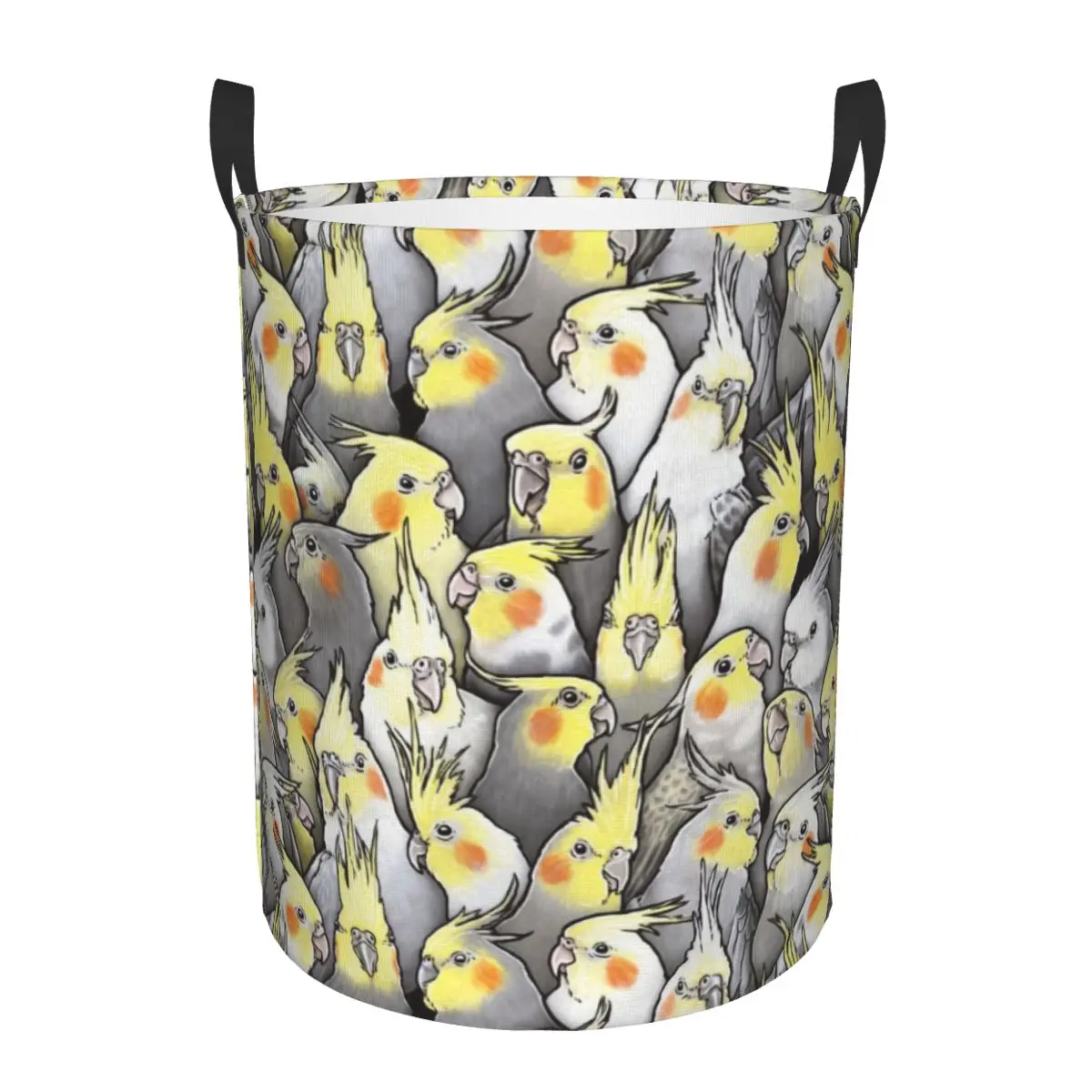 Funny Cockatiels Galore Laundry Hamper Large Storage Basket Parrot Birds Girls Boys Toy Organizer