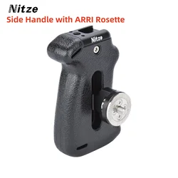 Nitze Side Handle with ARRI Rosette Adjustable Side Handle for Camera Cage Shoulder Mount Support