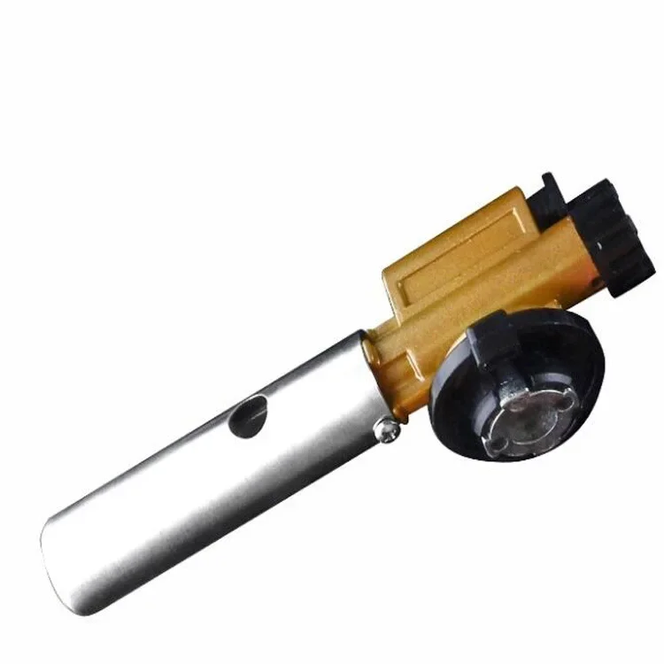 Metal Flame Gun Butane Burner Welding Gas Torch Lighter Outdoor Camping BBQ Heating Ignition Flamethrower Butane Gas Burner