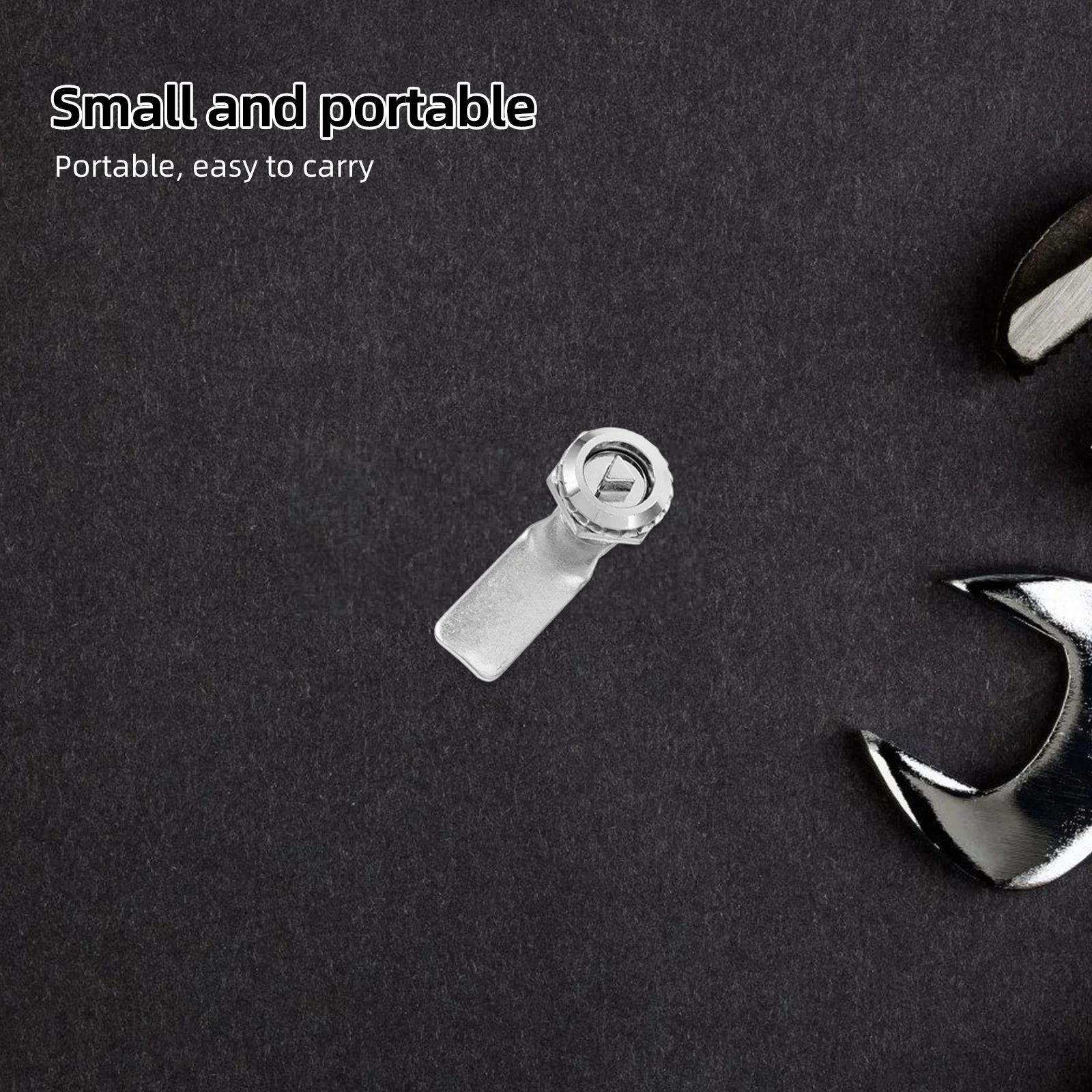 

2 set Cam With Key Metal For File Cabinet Safety Drawer Mailbox Toolbox Replacement Durable Flat Triangular Design Hasp Lock