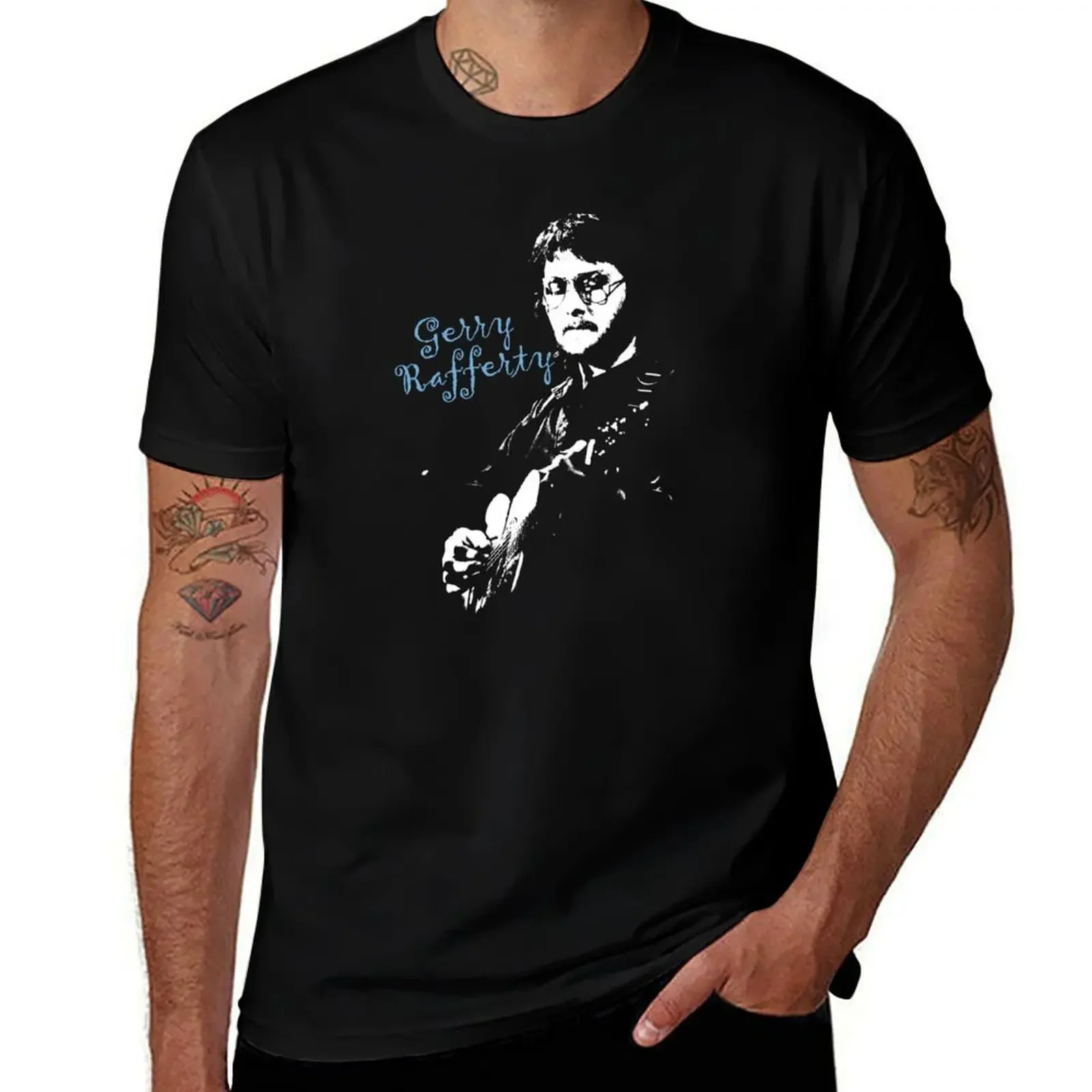 Gerry Rafferty: Right Down The Line T-Shirt anime shirt vintage graphic tee Men's t-shirt