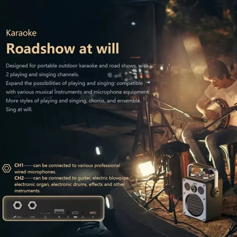 

Хит продаж: Портативная беспроводная колонка WK Beluga D7 Conductor HiFi для улицы с поддержкой OTG и проводной трансляции в реальном времени