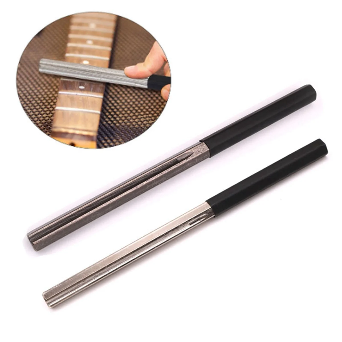 Guitar Fret Crowning File Tool Dressing File with Narrow/Medium/Wide 3 Edges Guitar Repairing & Luthier Tools