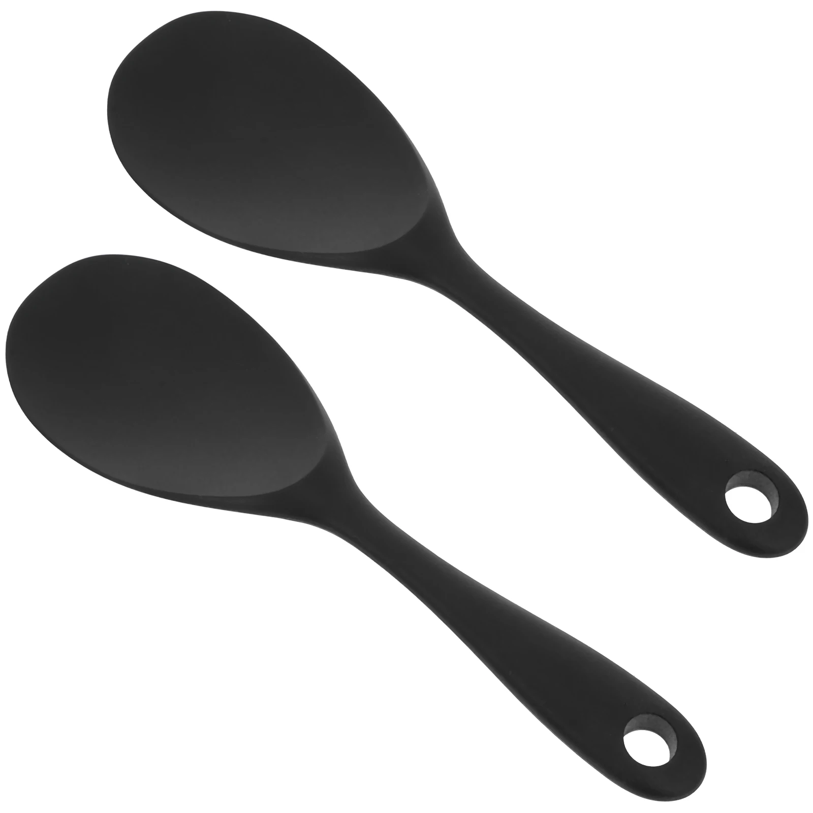 

Silicone Rice Spoon Large Nonstick Kitchen Utensils Heat Resistant Cooker Sturdy Spoons Serving PaddleSpoons Safe Easy