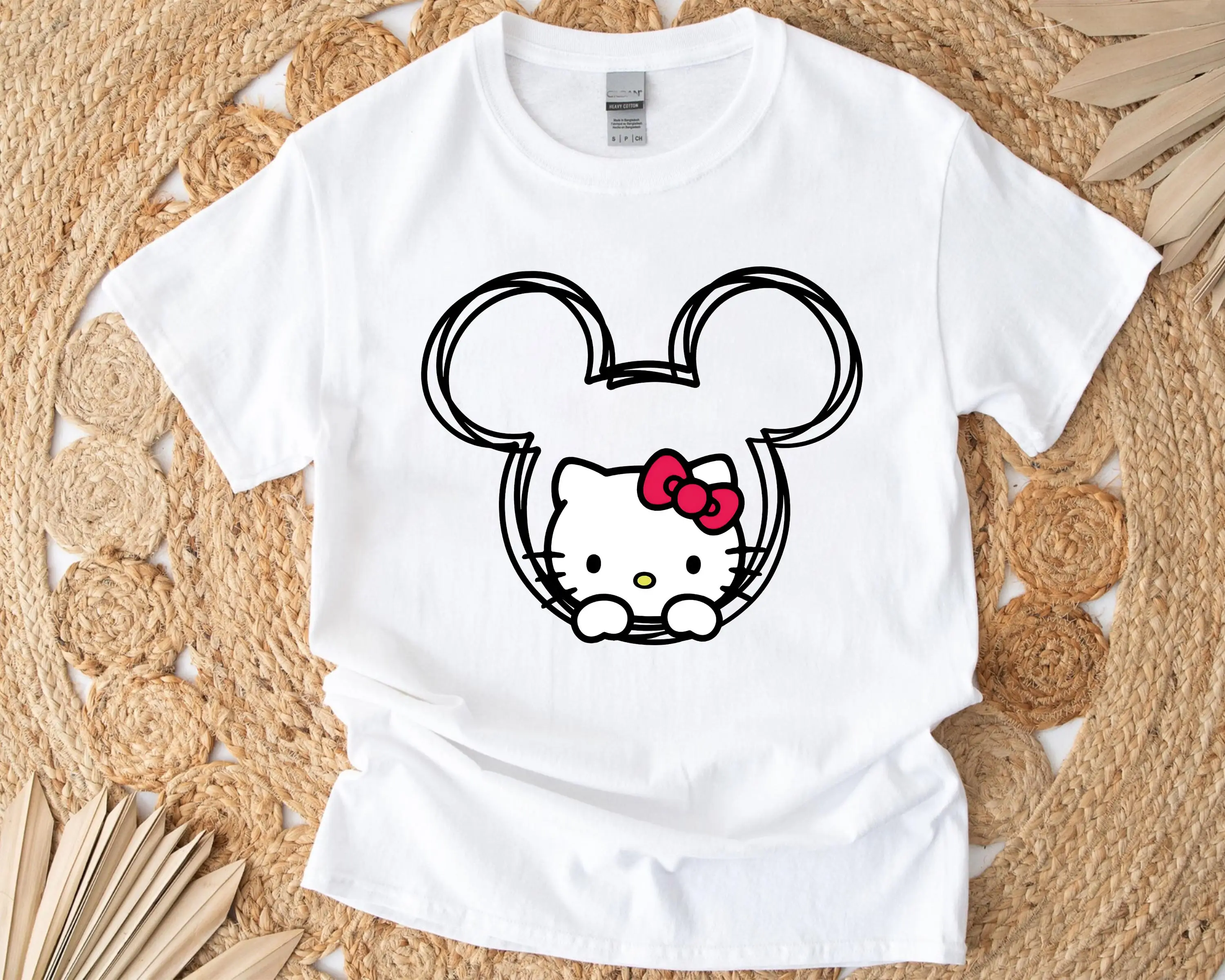 2026 Summer Men's and Women's Pure Cotton T-shirt Parent Child Sanrio Hellokitty High Quality Comfortable Breathable Ins Y2k