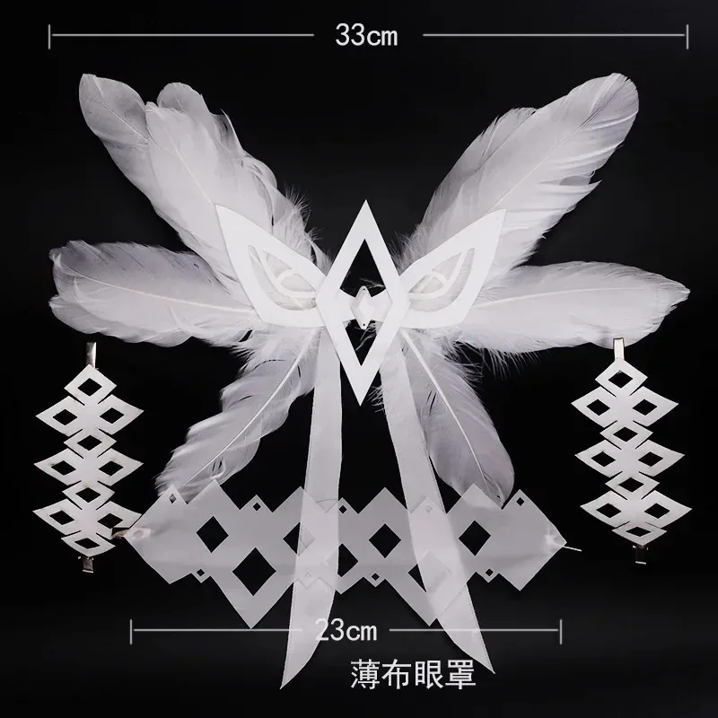 Gioco Genshin Impact Fatui Columbina Parrucca Cosplay 115 cm Lungo Gradiente Resistente Al Calore Sintetico Columbina Cosplay Maschera Copricapi