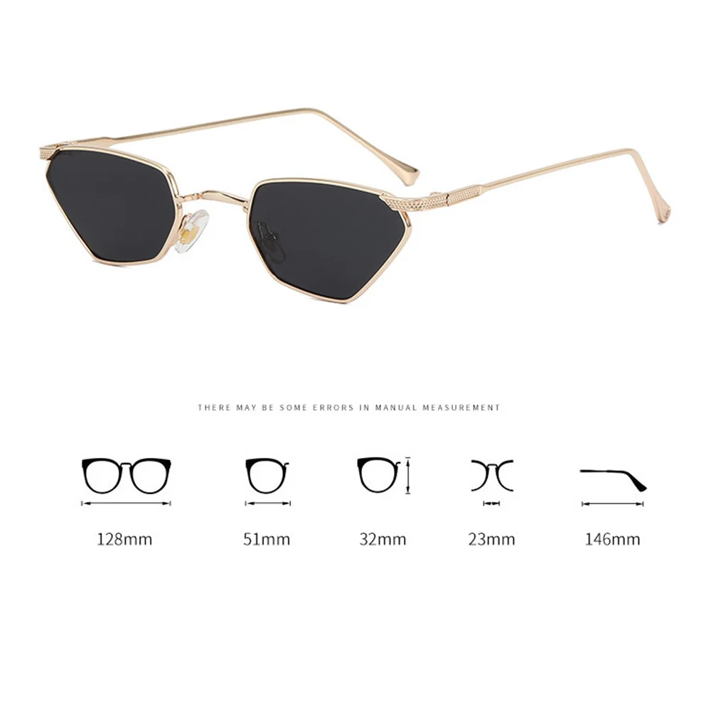 2023 Square Sunglasses New Ladies Retro Classic glasses Men women Luxury polygon Vintage Metal frame Gold Green Eyewear UV400