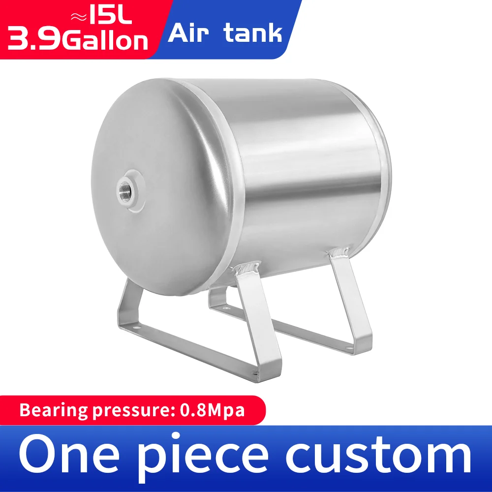 

12/15L Air Pressure Tank Aluminum Horizontal reservoir Air Storage compressor Tank Air cylinder For Dental / Car Truck/ Air Horn